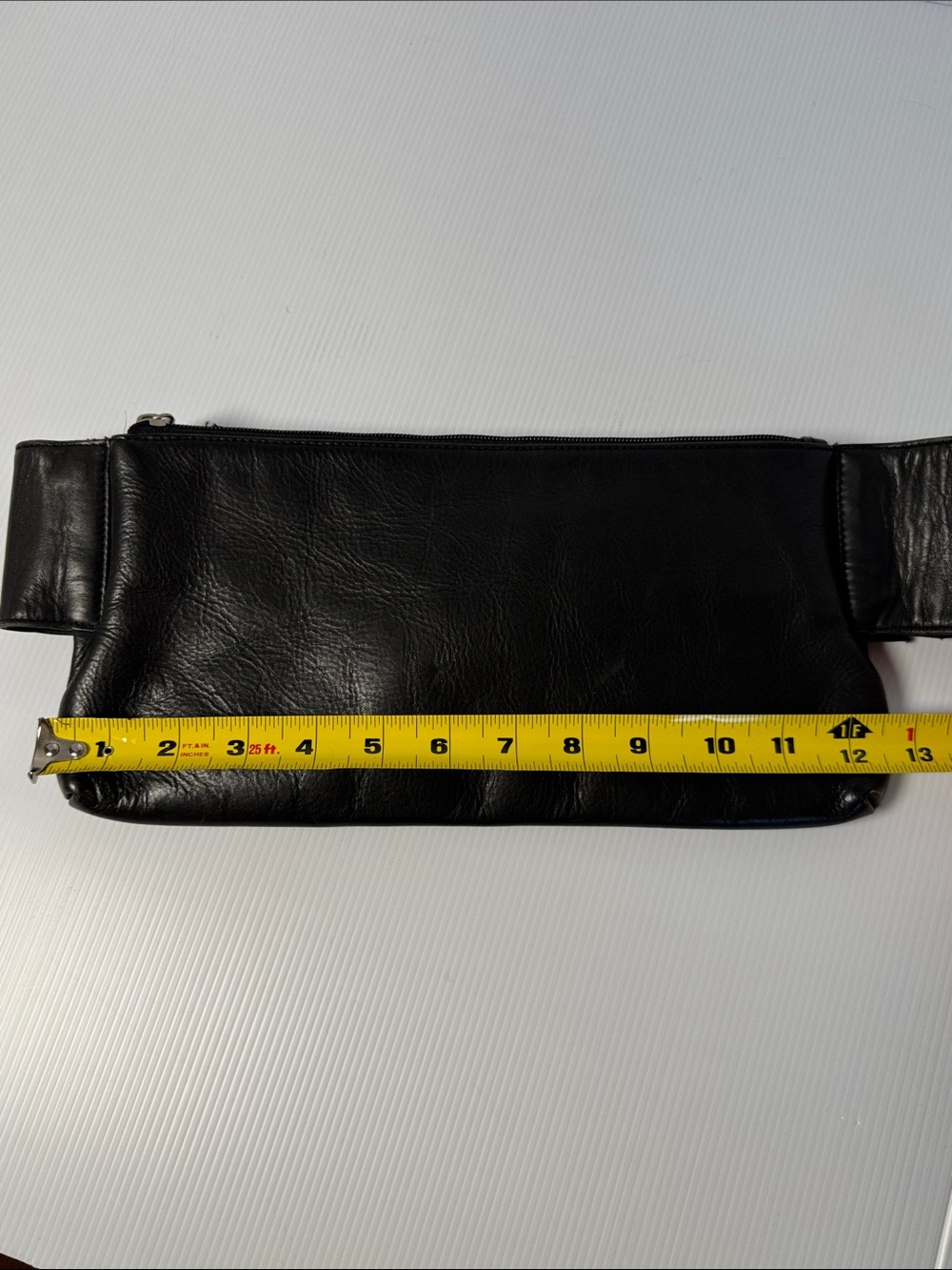 HOBO International Vintage? Black Leather Waist Bag Fanny Pack Crossbody Clutch - Picture 4 of 13